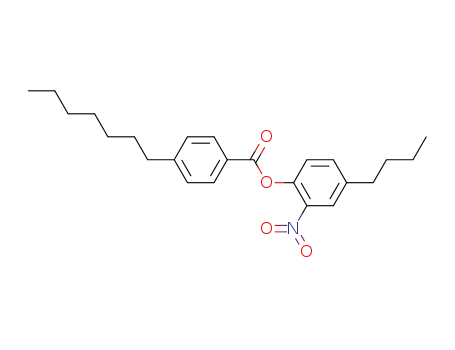 Molecular Structure of 81259-61-2 (4-Heptyl-benzoic acid 4-butyl-2-nitro-phenyl ester)