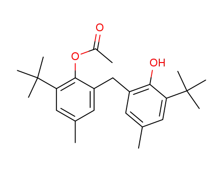 Molecular Structure of 41620-33-1 (2-[[2-(acetyloxy)-3-(1,1-dimethyl-ethyl)-5-methylphenyl]methyl]-6-(1,1-dimethylethyl)-4-methylphenol)