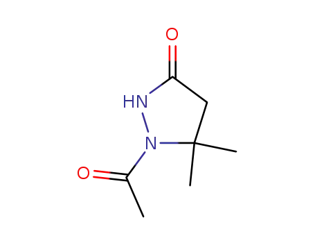 Molecular Structure of 49629-12-1 (3-Pyrazolidinone,  1-acetyl-5,5-dimethyl-)