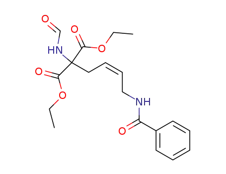 (4-benzoylamino-but-2<i>c</i>-enyl)-formylamino-malonic acid diethyl ester