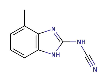 Molecular Structure of 42030-59-1 (Cyanamide, (4-methyl-1H-benzimidazol-2-yl)- (9CI))