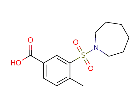 Molecular Structure of 418790-58-6 (3-(azepane-1-sulfonyl)-4-methylbenzoic acid)