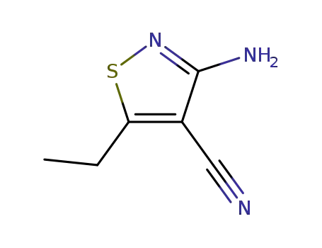 Molecular Structure of 41861-41-0 (4-Isothiazolecarbonitrile,  3-amino-5-ethyl-)