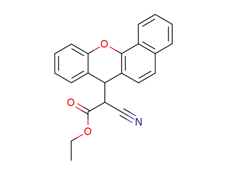 Molecular Structure of 4971-90-8 (7H-Benzocxanthene-7-acetic acid, .alpha.-cyano-, ethyl ester)