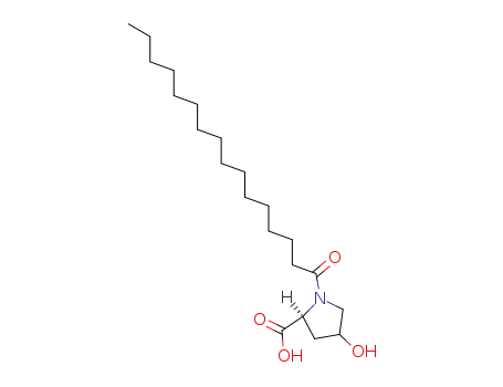 Molecular Structure of 41736-92-9 (N-Hexadecanoyl-4-hydroxy-L-proline)