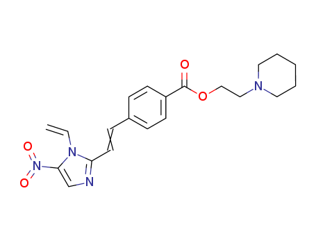 Benzoic acid,4-[2-(1-ethenyl-5-nitro-1H-imidazol-2-yl)ethenyl]-, 2-(1-piperidinyl)ethylester cas  41552-53-8