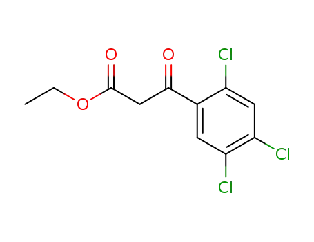 Molecular Structure of 63131-33-9 (2,4,5-TRICHLORO-BETA-OXO-BENZENEPROPANOIC ACID ETHYL ESTER)