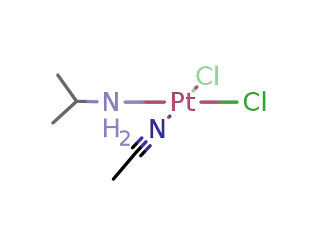 {Pt(isopropylamine)(acetonitrile)Cl<sub>2</sub>}