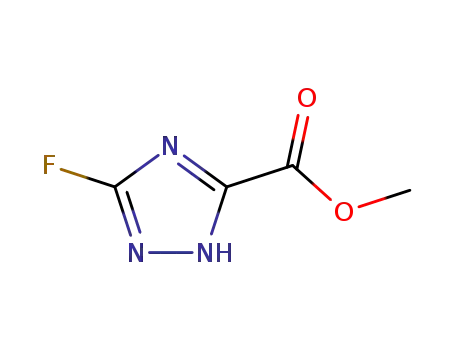 Molecular Structure of 42297-31-4 (1H-1,2,4-Triazole-3-carboxylicacid,5-fluoro-,methylester(9CI))