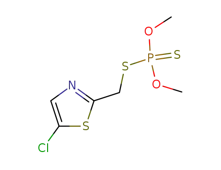 Molecular Structure of 50398-69-1 (Dithiophosphoric acid S-(5-chloro-2-thiazolylmethyl)O,O-dimethyl ester)