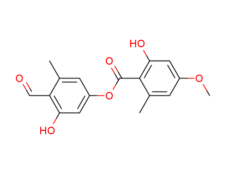 Benzoicacid, 2-hydroxy-4-methoxy-6-methyl-, 4-formyl-3-hydroxy-5-methylphenyl ester