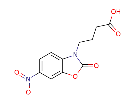 Molecular Structure of 42142-70-1 (4-(6-NITRO-2-OXO-1,3-BENZOXAZOL-3(2H)-YL)BUTANOIC ACID)