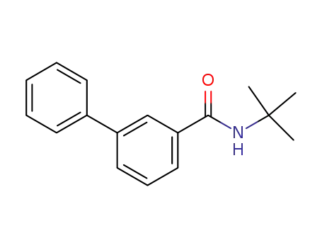 Molecular Structure of 42498-35-1 (N-(1,1-Dimethylethyl)-(1,1'-biphenyl)-3-carboxamide)