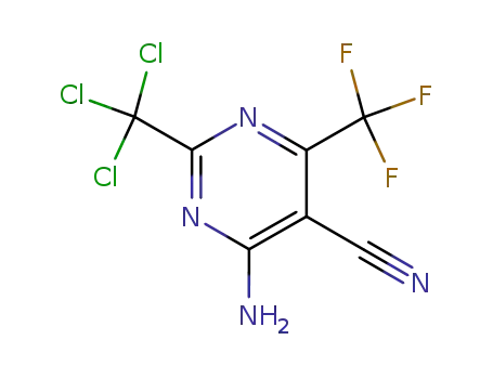 Molecular Structure of 80862-23-3 (2-trichloromethyl-4-trifluoromethyl-5-cyano-6-aminopyrimidine)