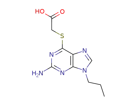 Molecular Structure of 42204-31-9 (2-(2-amino-9-propyl-purin-6-yl)sulfanylacetic acid)