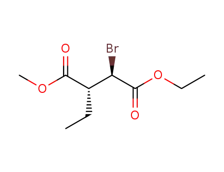 Molecular Structure of 500137-42-8 (Butanedioic acid, 2-bromo-3-ethyl-, 1-ethyl 4-methyl ester, (2R,3R)-rel- (9CI))