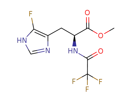 Molecular Structure of 1033248-05-3 (3-(5-fluoro-1H-imidazol-4-yl)-2-(2,2,2-trifluoro-acetylamino)-propionic acid methyl ester)