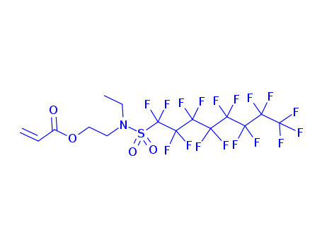 2-[ethyl[(heptadecafluorooctyl)sulphonyl]amino]ethyl acrylate  CAS NO.423-82-5