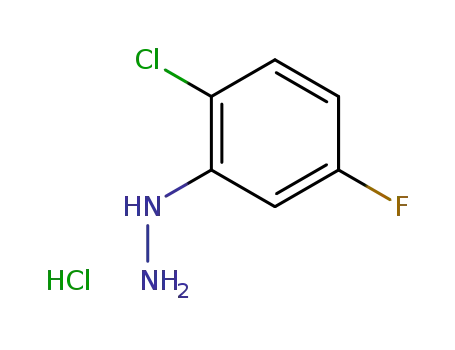 Molecular Structure of 502496-25-5 (2-Chloro-5-fluorophenylhydrazine hydrochloride)