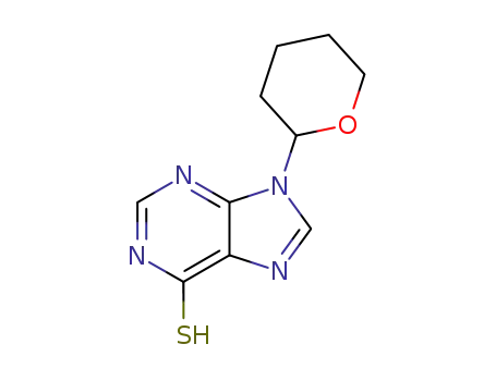 Molecular Structure of 42204-07-9 (9-(tetrahydro-2H-pyran-2-yl)-3,9-dihydro-6H-purine-6-thione)