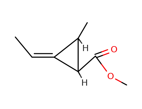 Cyclopropanecarboxylic acid, 2-ethylidene-3-methyl-, methyl ester, (1alpha,2E,3beta)-