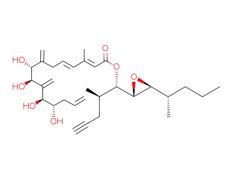 (5S)-4,5-anhydro-1,2-dideoxy-5-[(1R)-1-methylbutyl]-2-prop-2-yn-1-yl-3-O-[(2E,4E,8R,9R,11S,12S)-8,9,11,12-tetrahydroxy-3-methyl-7,10-bis(methylene)pentadeca-2,4,14-trienoyl]-D-ribitol