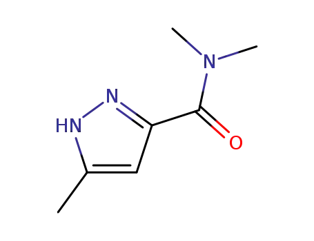 Molecular Structure of 42238-78-8 (1H-Pyrazole-3-carboxamide,  N,N,5-trimethyl-)