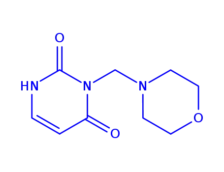 Molecular Structure of 500301-37-1 (3-morpholin-4-ylmethyl-1H-pyrimidine-2,4-dione)
