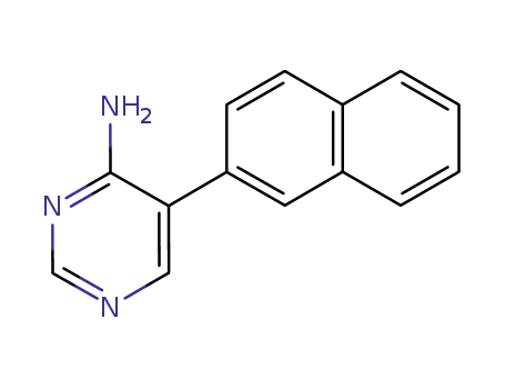 Molecular Structure of 5000-31-7 (5-(naphthalen-2-yl)pyrimidin-4-amine)
