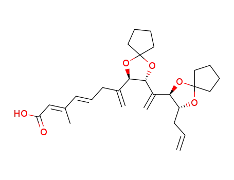 (2E,4E)-7-((2R,3R)-3-{1-[(2R,3R)-3-allyl-1,4-dioxaspiro[4.4]non-2-yl]vinyl}-1,4-dioxaspiro[4.4]non-2-yl)-3-methylocta-2,4,7-trienoic acid