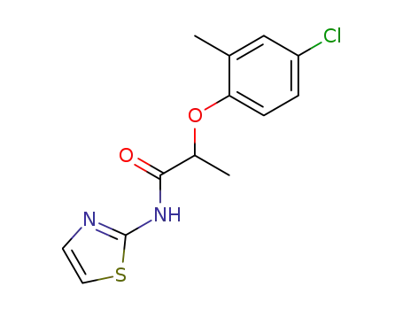 Molecular Structure of 42310-49-6 (2-(4-chloro-2-methylphenoxy)-N-(1,3-thiazol-2-yl)propanamide)