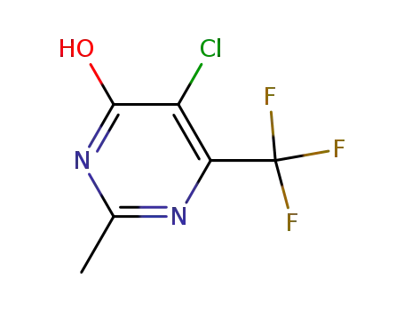 Molecular Structure of 425394-36-1 (5-CHLORO-4-HYDROXY-2-METHYL-6-TRIFLUOROMETHYL-PYRIMIDINE)