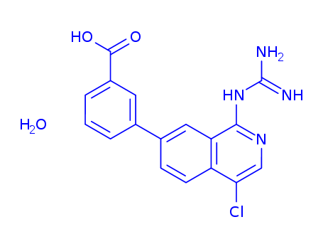 3-(4-CHLORO-1-GUANIDINOISO(QUINOLIN-7-YL))BENZOIC ACID HYDRATE