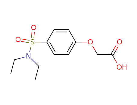 Molecular Structure of 50283-86-8 ((4-DIETHYLSULFAMOYL-PHENOXY)-ACETIC ACID)