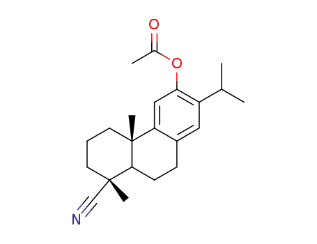 Molecular Structure of 42400-88-4 (18-nitriloabieta-8(14),9(11),12-trien-12-yl acetate)