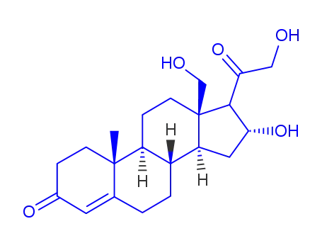 Molecular Structure of 42280-41-1 (16 alpha,18-dihydroxydeoxycorticosterone)