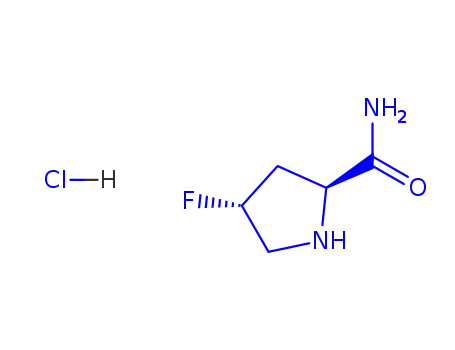 Molecular Structure of 426844-23-7 (4-CIS-FLUORO-L-PROLINAMIDE HYDROCHLORIDE)