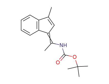 Molecular Structure of 50585-35-8 (N-[1-(3-Methyl-1H-inden-1-ylidene)ethyl]carbamic acid tert-butyl ester)