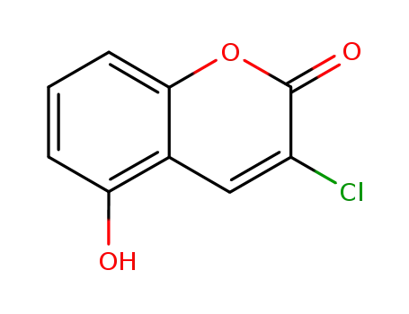 Molecular Structure of 101861-62-5 (3-chloro-5-hydroxy-coumarin)