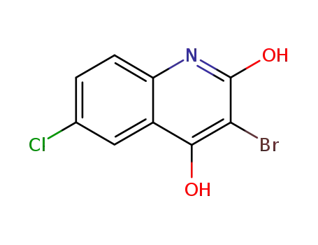 Molecular Structure of 50689-53-7 (3-BROMO-6-CHLORO-4-HUDROXY-2(1H)-QUINOLINONE)