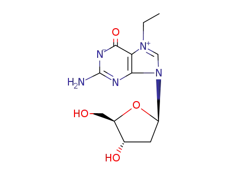 Molecular Structure of 50704-45-5 (7-Ethyl-2'-deoxyguanosine)
