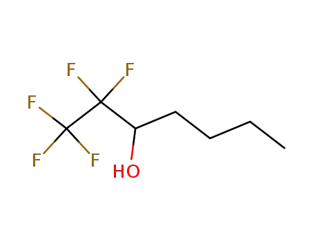 Molecular Structure of 309-22-8 (1,1,1,2,2-pentafluoro-heptan-3-ol)