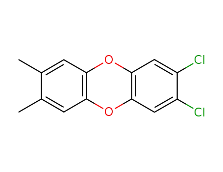 Molecular Structure of 50585-44-9 (2,3-Dichloro-7,8-dimethyldibenzo[b,e][1,4]dioxin)