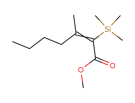 Molecular Structure of 126761-37-3 ((Z)-3-Methyl-2-trimethylsilanyl-hept-2-enoic acid methyl ester)