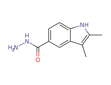 Molecular Structure of 5094-42-8 (2,3-DIMETHYL-1 H-INDOLE-5-CARBOXYLIC ACID HYDRAZIDE)