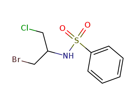 Molecular Structure of 5073-15-4 (N-(1-bromo-3-chloropropan-2-yl)benzenesulfonamide)