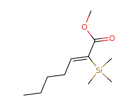 Molecular Structure of 79439-14-8 (METHYL (Z)-2-(TRIMETHYLSILYL)-2-HEPTENOATE)
