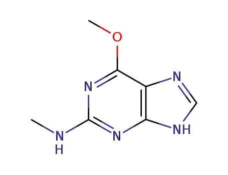 Molecular Structure of 50704-44-4 (6-Methoxy-N-methyl-1H-purin-2-amine)