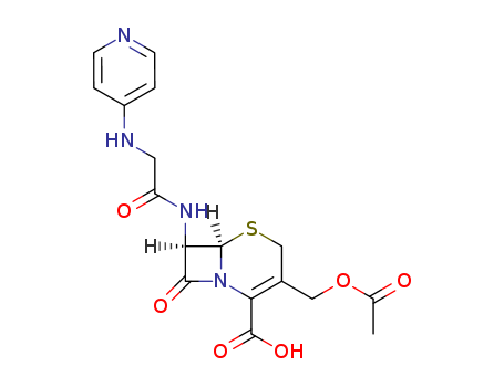 5-Thia-1-azabicyclo[4.2.0]oct-2-ene-2-carboxylicacid, 3-[(acetyloxy)methyl]-8-oxo-7-[[(4-pyridinylamino)acetyl]amino]-,(6R-trans)- (9CI) cas  50823-40-0