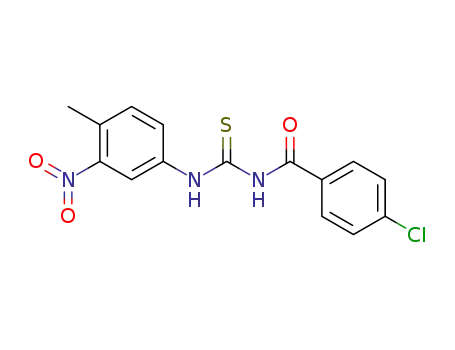 Molecular Structure of 109037-94-7 (<i>N</i>-(4-chloro-benzoyl)-<i>N</i>'-(4-methyl-3-nitro-phenyl)-thiourea)
